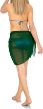 Load image into Gallery viewer, Olive Green Solid Sheer Short Elegant And Lightweight Beach Wrap Sarong