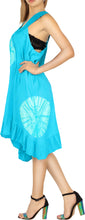 Load image into Gallery viewer, La Leela Beachwear Sleeveless V Neck Swimwear Swimsuit Bikini Cover up Dress Sky Blue
