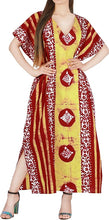 Load image into Gallery viewer, LA LEELA Cotton Batik Women's Kaftan Nightgown