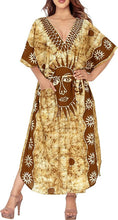 Load image into Gallery viewer, LA LEELA Cotton Batik Women's Kaftan Nightgown