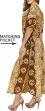 Load image into Gallery viewer, LA LEELA Cotton Batik Women's Kaftan Nightgown