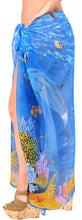 Load image into Gallery viewer, LA LEELA Women's Swimsuit Cover Up Beach Sarong Wrap Skirt 72"x42" Blue_R534