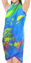 Load image into Gallery viewer, LA LEELA Womens Swimsuit Cover Up Beach Wrap Skirt Sarong Wrap 72"x42" Blue_S837