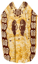 Load image into Gallery viewer, LA LEELA Cotton Batik Printed Women's Kaftan Kimono Summer Beachwear Cover up Dress  Maroon_F262