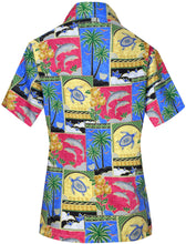 Load image into Gallery viewer, la-leela-womens-beach-casual-hawaiian-blouse-short-sleeve-button-down-shirt-tank-top-red