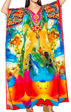Load image into Gallery viewer, la-leela-lounge-likre-digital-long-caftan-top-girl-multicolor_768-osfm-14-22w-l-3x