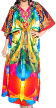 Load image into Gallery viewer, la-leela-lounge-likre-digital-long-caftan-top-girl-multicolor_768-osfm-14-22w-l-3x