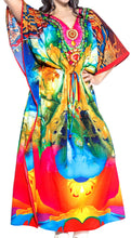 Load image into Gallery viewer, la-leela-lounge-likre-digital-long-caftan-top-girl-multicolor_768-osfm-14-22w-l-3x