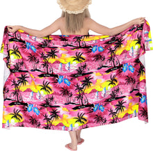 Load image into Gallery viewer, LA LEELA Women's Hawaiian Print Long Stylish Pareo Sarong Beachwear Wrap Swimsuit Cover up