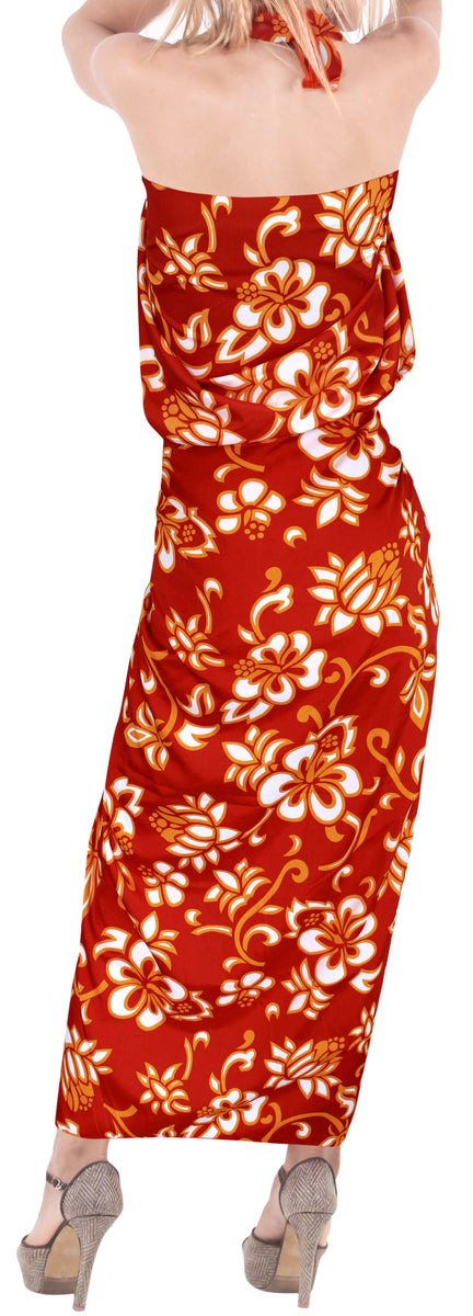 LA LEELA Women's Bikini Pareo Sarong Cover Up - One Size Plus, Parrot Bamboo Print, 88x42 Inches - View #8