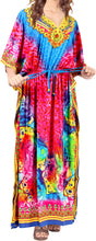 Load image into Gallery viewer, LA LEELA 2 Digital Women's Kaftan Kimono Summer Beachwear Cover up Dress o933