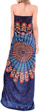 Load image into Gallery viewer, la-leela-rayon-women-swimsuit-cover-up-sarong-printed-78x39-royal-blue_4916-blue_d296