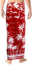 Load image into Gallery viewer, LA LEELA Soft Light Printed Surf Beach lounge Wrap Mens towel 72&quot;X42&quot; Red 3082 135639