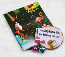Load image into Gallery viewer, LA LEELA Christmas Hawaiian Beach Pareo Girls Sarong santa 78"X39" Black_3305