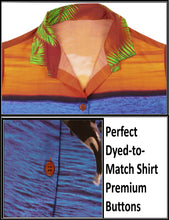 Load image into Gallery viewer, la-leela-womens-beach-casual-hawaiian-blouse-short-sleeve-button-down-shirt-orange