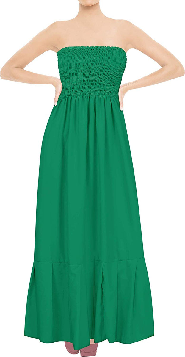 LA LEELA Women's One Size Beach Dress Tube Dress One Size