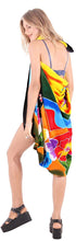 Load image into Gallery viewer, LA LEELA Womens Beach Swimsuit Cover Up Sarong Swimwear Cover-Up Wrap Skirt Plus Size Large Maxi FK