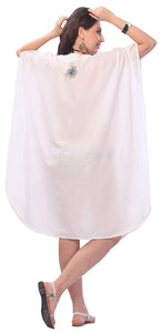 LA LEELA Rayon 8 Solid Women's Nightgown Kaftan Style Beachwear Cover up Dress