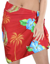 Load image into Gallery viewer, LA LEELA Swimsuit Cover-Up Sarong Beach Wrap Skirt Hawaiian Sarongs for Women Plus Size Short Half Mini ZZ