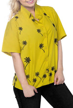 Load image into Gallery viewer, Women Hawaiian Shirt Casual Embroidery Blouses Workwear Short Sleeve Dress Top