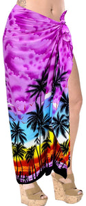 LA LEELA Women Beachwear Bikini Cover up Wrap Dress Swimwear Sarong 13 Plus Size