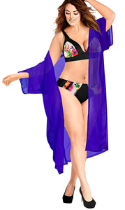 LA LEELA Cover ups Beach Bikini Swimwear Swimsuit Kimono Dress Womens Solid