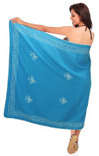 Load image into Gallery viewer, la-leela-rayon-wrap-pareo-swimsuit-women-beach-sarong-solid-72x42-green_25