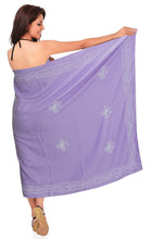 Load image into Gallery viewer, la-leela-rayon-wrap-pareo-swimsuit-women-beach-sarong-solid-72x42-green_25