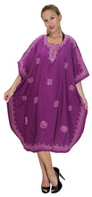 Load image into Gallery viewer, LA LEELA Rayon 8 Solid Women's Nightgown Kaftan Style Beachwear Cover up Dress