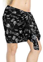 Load image into Gallery viewer, LA LEELA Swimsuit Cover-Up Sarong Beach Wrap Skirt Hawaiian Sarongs for Women Plus Size Short Half Mini ZZ