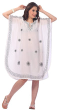Load image into Gallery viewer, LA LEELA Rayon 8 Solid Women's Nightgown Kaftan Style Beachwear Cover up Dress