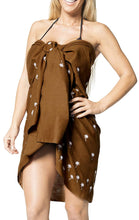 Load image into Gallery viewer, la-leela-women-beachwear-bikini-wrap-cover-up-swimwear-solid-25-plus-size