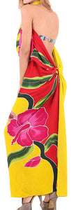 LA LEELA Womens Plus Size Sarong Swimsuit Cover Up Beach Wrap Skirt Sarong Wraps for Women Large Maxi EJ