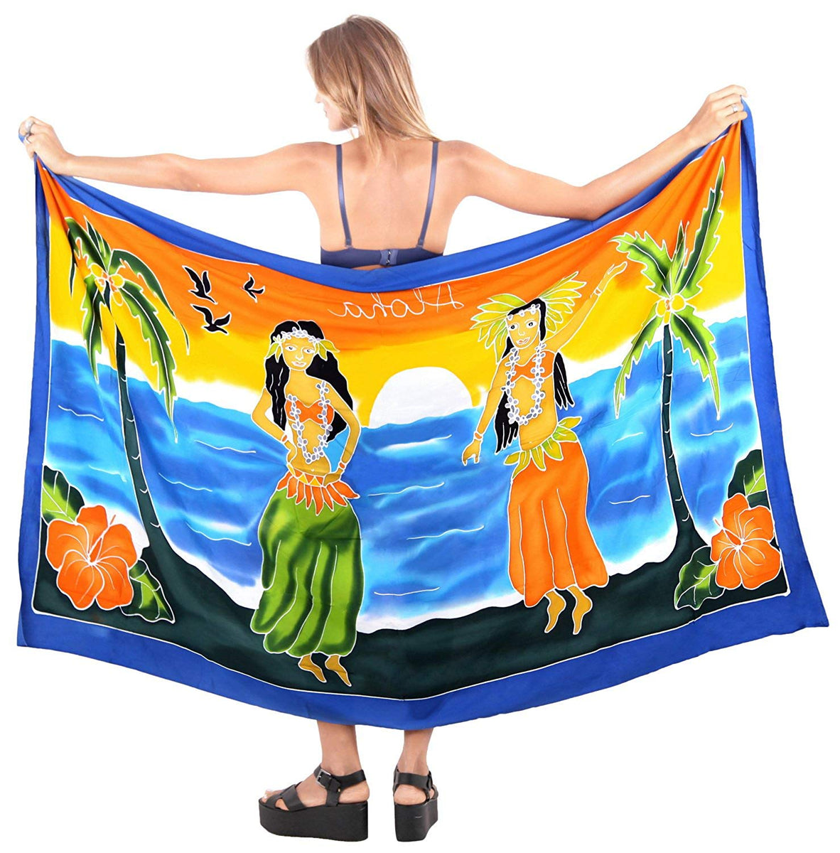 LA LEELA Womens Plus Size Sarong Swimsuit Cover Up Beach Wrap Skirt Sarong  Wraps for Women Large Maxi EI