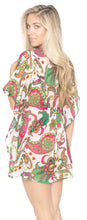 Load image into Gallery viewer, LA LEELA Women's Chiffon Swimsuit Beach Bathing Suit Bikini Cover Ups Swimwear Beach Dress US 8-14 Multicolor_E841