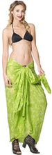 Load image into Gallery viewer, la-leela-swimwear-rayon-hawaiian-beach-dress-swimsuit-sarong-tie-dye-78x43-parrot-green_4460