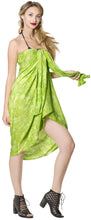 Load image into Gallery viewer, la-leela-swimwear-rayon-hawaiian-beach-dress-swimsuit-sarong-tie-dye-78x43-parrot-green_4460