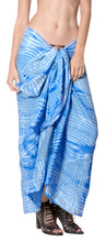 Load image into Gallery viewer, la-leela-beach-cover-up-wrap-sarong-bikini-cover-up-tie-dye-78x43-royal-blue_4531