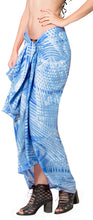 Load image into Gallery viewer, la-leela-beach-cover-up-wrap-sarong-bikini-cover-up-tie-dye-78x43-royal-blue_4531