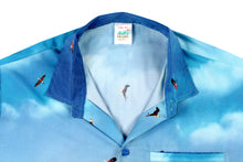 Load image into Gallery viewer, la-leela-shirt-casual-button-down-short-sleeve-beach-shirt-men-aloha-pocket-Shirt-Blue_W598