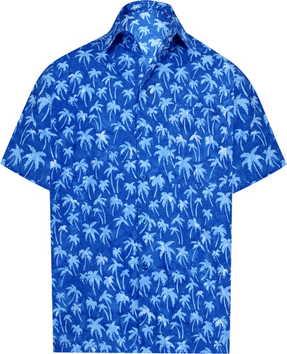 la-leela-men-casual-wear-cotton-palm-tree-hand-printed-royal-blue-hawaiian-shirt-size-s-xxl