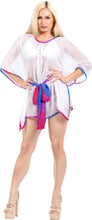 Load image into Gallery viewer, LA LEELA Women&#39;s Beach Bikini Swimwear Swimsuit Cover Up US 14-24W White_X949