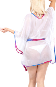 LA LEELA Women's Beach Bikini Swimwear Swimsuit Cover Up US 14-24W White_X949