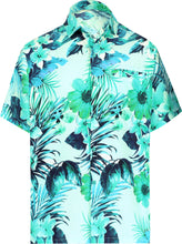 Load image into Gallery viewer, la-leela-shirt-casual-button-down-short-sleeve-beach-shirt-men-aloha-pocket-Blue_AA232