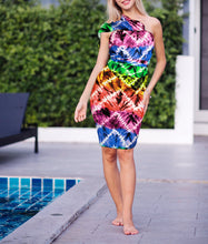 Load image into Gallery viewer, LA LEELA Printed Beach Sarong for Women Beach Wrap Cover Up for Swimsuit - ONE SIZE