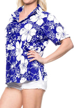 Load image into Gallery viewer, la-leela-womens-summer-top-beach-short-sleeve-camp-casual-blouse-beachview