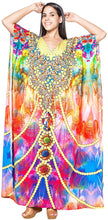 Cargar imagen en el visor de la galería, LA LEELA Women's Plus Size HD Designer Drawstring Caftan Dress Fits L-4X