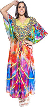 Cargar imagen en el visor de la galería, LA LEELA Women's Plus Size HD Designer Drawstring Caftan Dress Fits L-4X