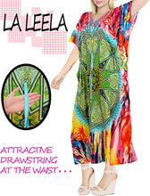 Load image into Gallery viewer, LA LEELA Digital Women's Kaftan Kimono Nightgown Beachwear Cover up Dress