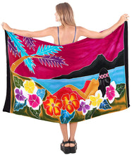 Load image into Gallery viewer, LA LEELA Womens Beach Swimsuit Cover Up Sarong Swimwear Cover-Up Wrap Skirt Plus Size Large Maxi FK